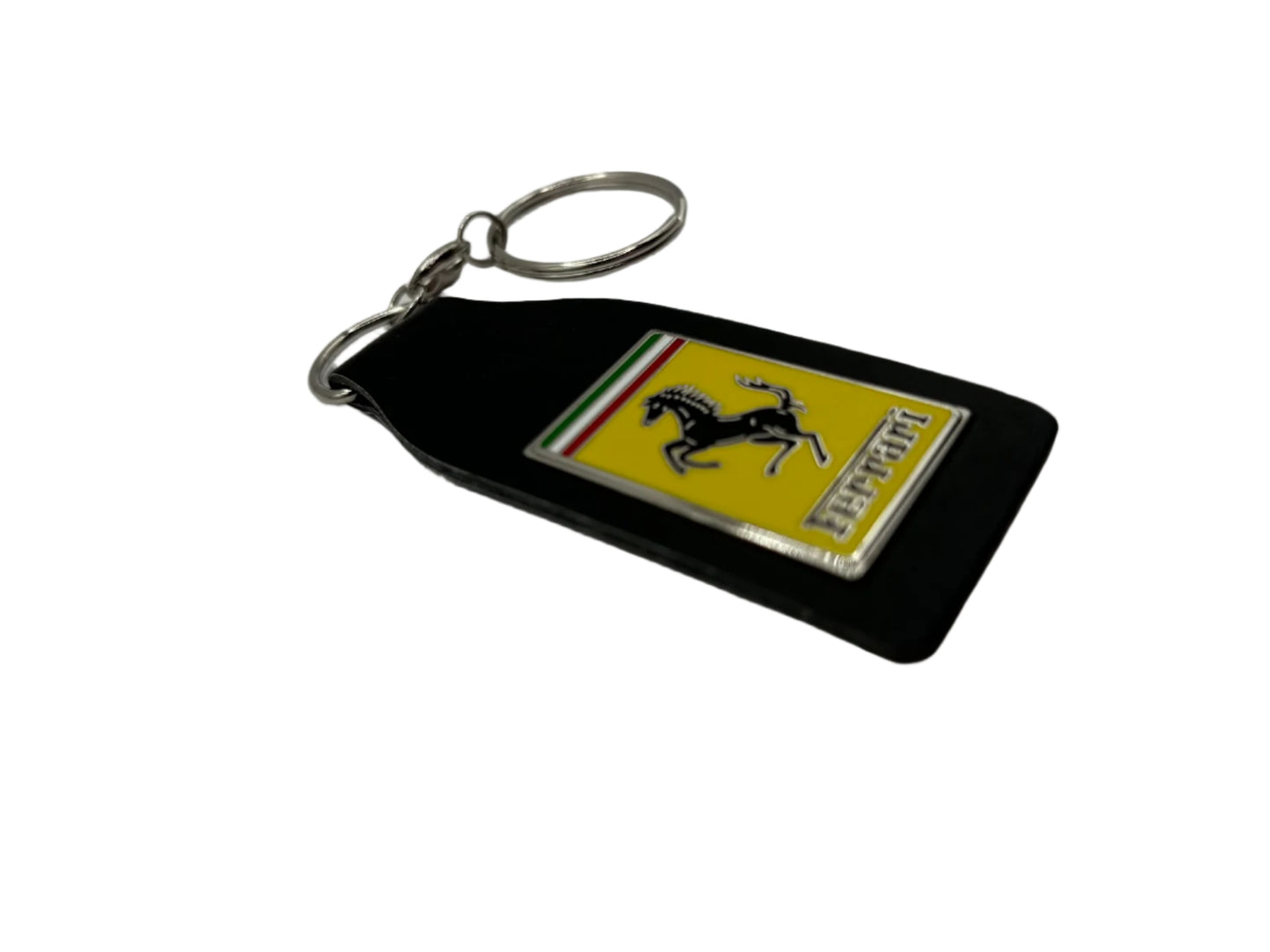 Genuine Leather Ferrari Keychain