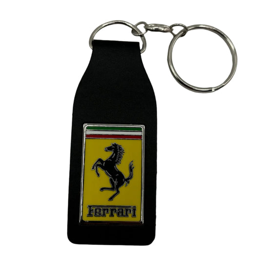 Genuine Leather Ferrari Keychain