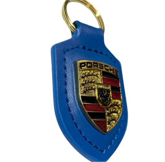 Premium Genuine Leather Porsche Keychain