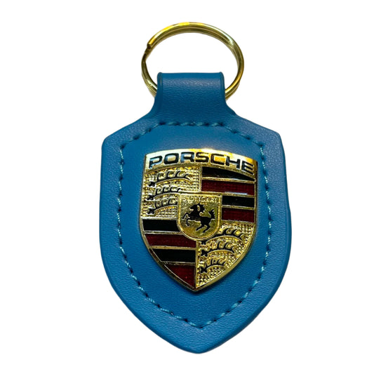 Premium Genuine Leather Porsche Keychain