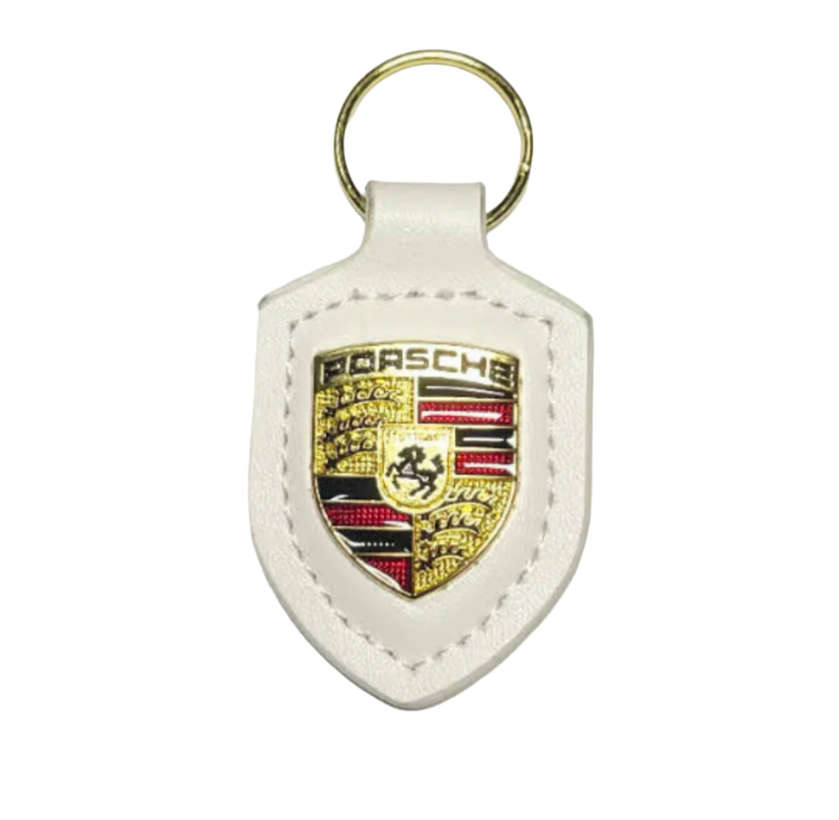 Premium Genuine Leather Porsche Keychain