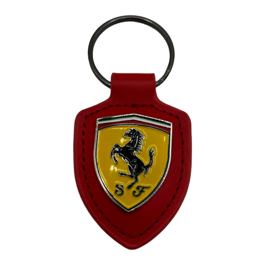 Scuderia Ferrari F1 Genuine Leather Keychain